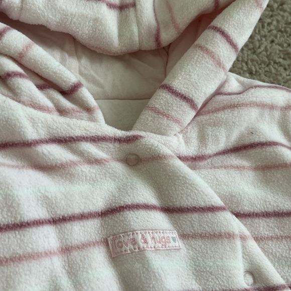 Mother care Baby sleep and play hooded fleece coverall. Size 6-9 months - Picture 2 of 4